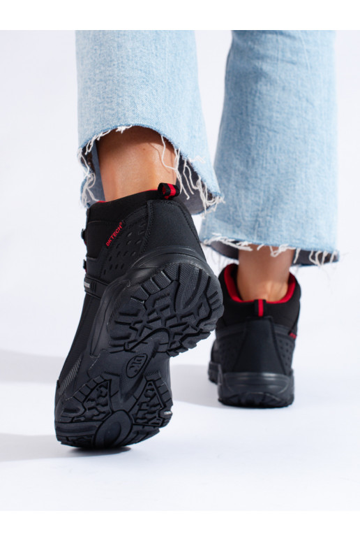 Dámské trekové boty s vysokým svrškem DK černo-červené