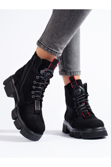 Dámské šněrovací kotníkové boty semišové lehké 2