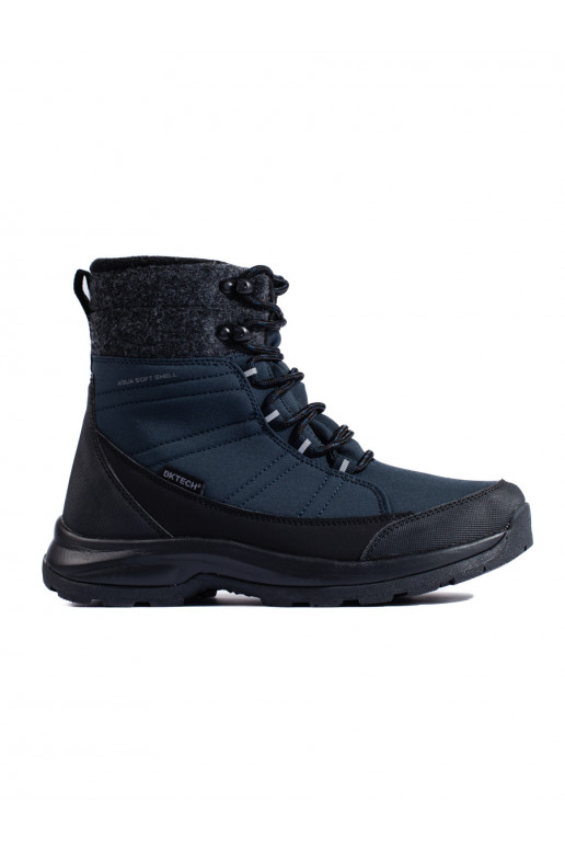 Tmavěmodré dámské sněhule DK na šněrování