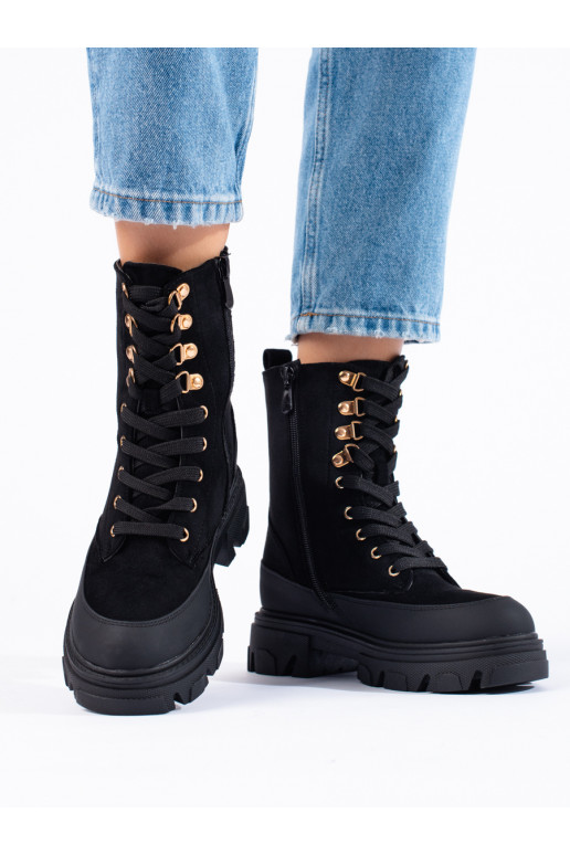 Dámské černé workery na platformě Potocki