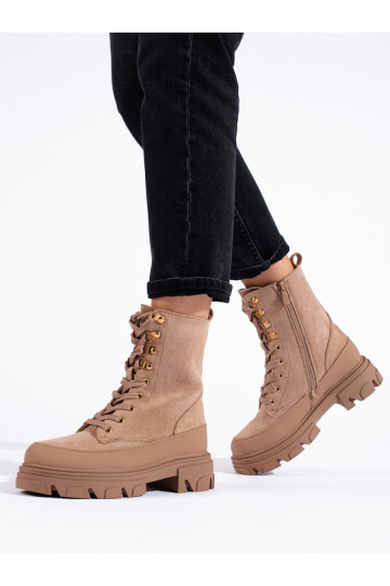 Dámské workery na platformě Potocki béžové