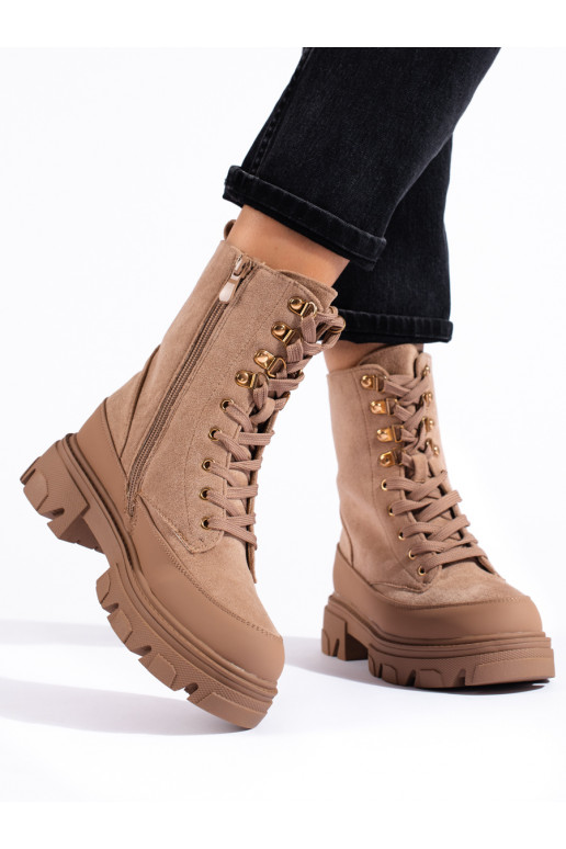 Dámské workery na platformě Potocki béžové