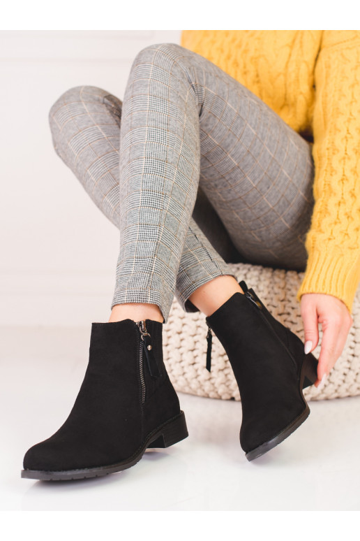 Nízké dámské semišové kozačky