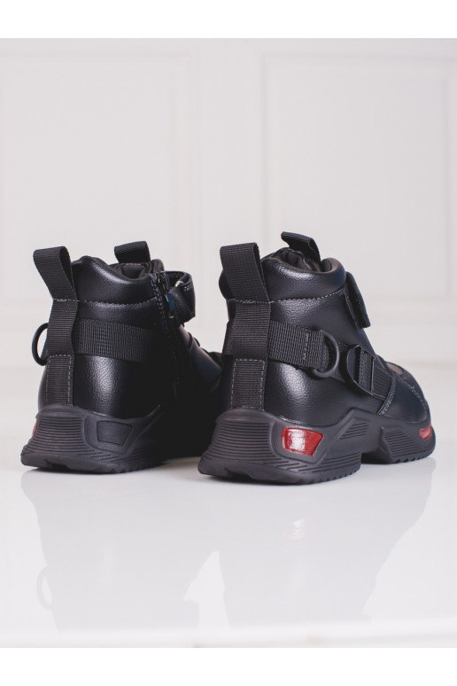 Chlapecké černé kotníkové boty