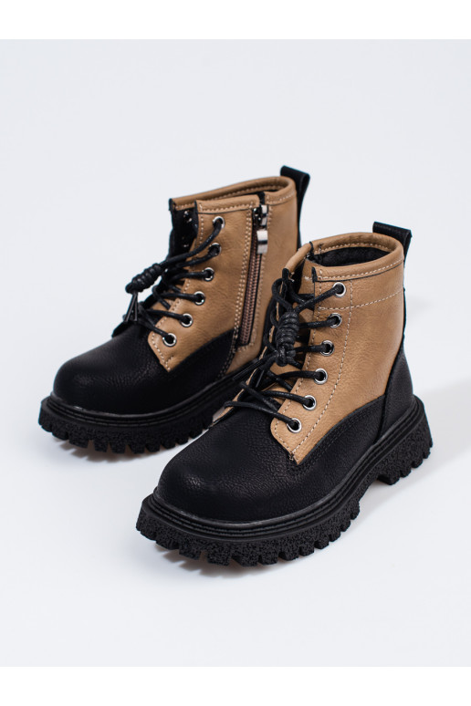 Dvoubarevné dívčí kotníkové boty