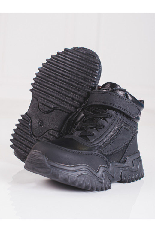 Chlapecké kotníkové boty zateplené černé