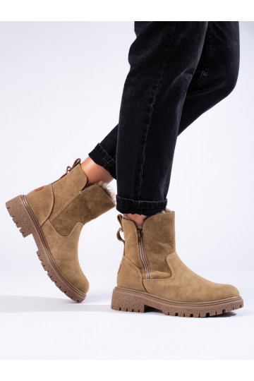 Dámské kozačky zateplené kožíškem 2