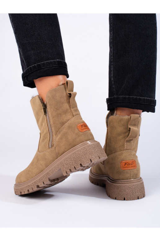 Dámské kozačky zateplené kožíškem