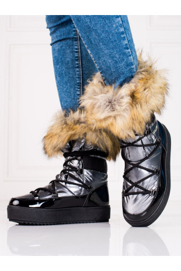 Dámské sněhule na platformě s kožíškem