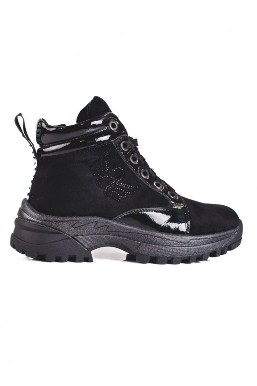 Dívčí kotníkové boty na silné podrážce