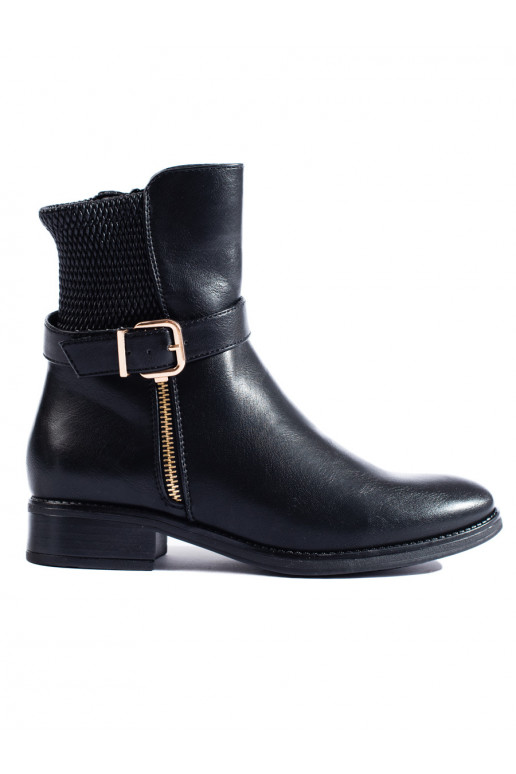 Dámské kotníkové boty na plochém podpatku