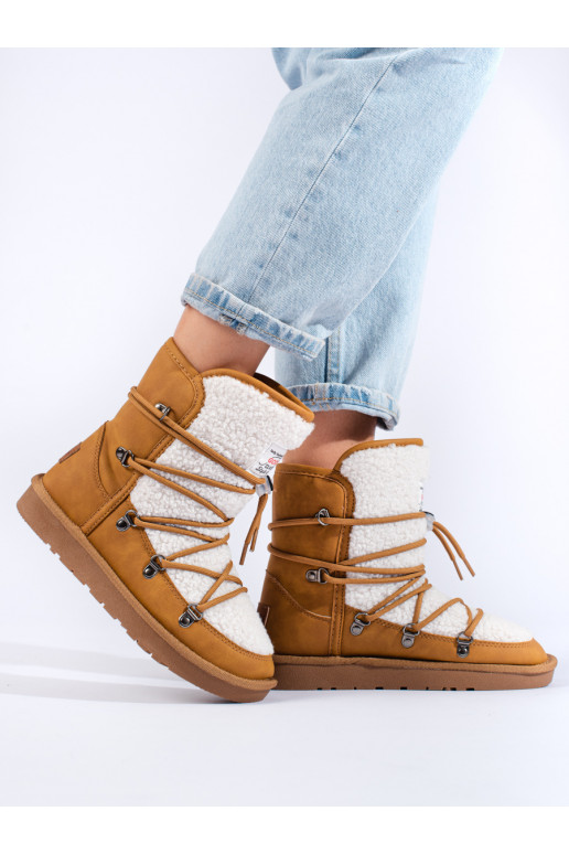 Teplé camelové dámské sněhule