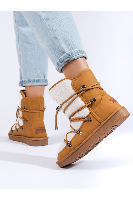 Teplé camelové dámské sněhule