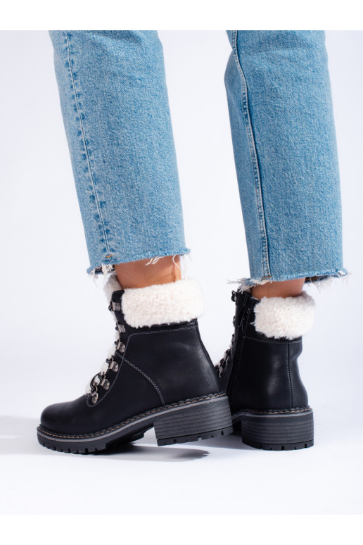 Dámské boty traperky s kožešinou