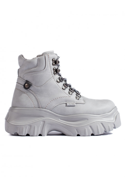 Šedé traperky BIG STAR KK274367