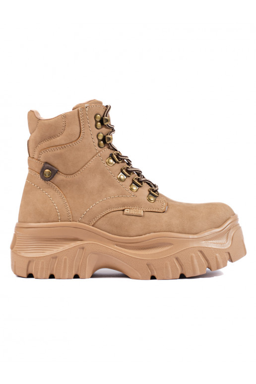 Traperky dámské na platformě BIG STAR KK274366