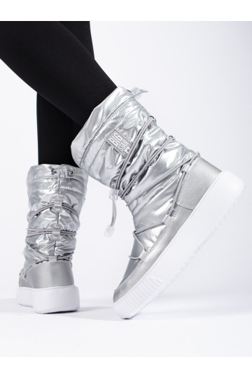 Dámské stříbrné zateplené sněhule BIG STAR KK274195