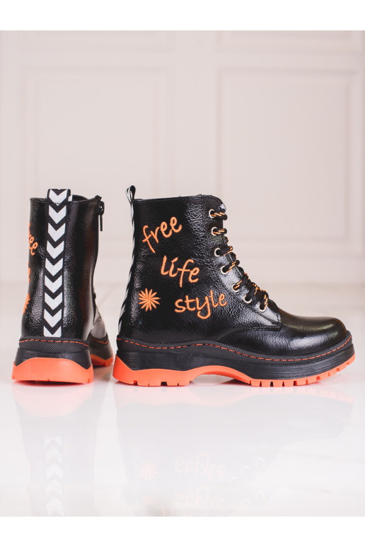 Černé dívčí kotníkové boty Potocki