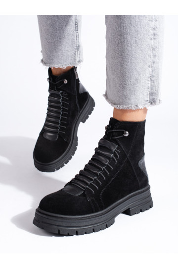 Černé kožené trapery 2