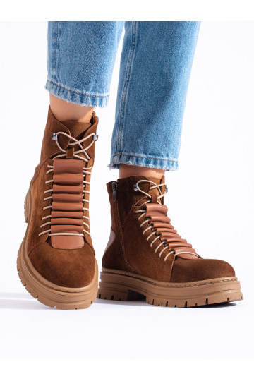 Hnědé boty z přírodní kůže 2