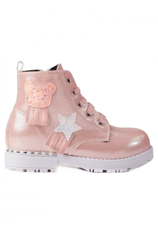 Dívčí kotníkové boty růžové