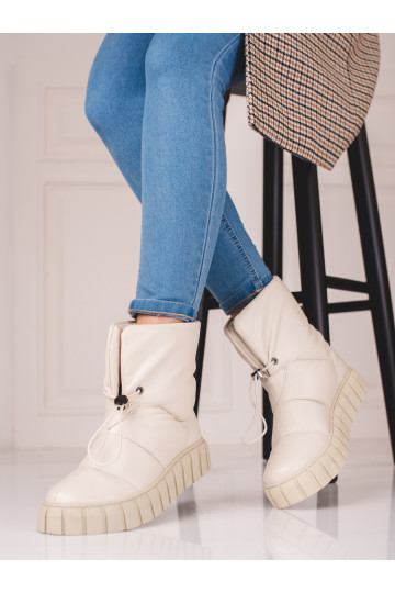 Dámské kožené sněhule s možností stáhnutí 2