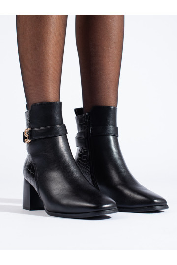Elegantní dámské kotníkové boty na sloupkovém podpatku 2