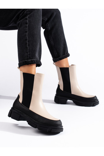 Béžové vysoké štibletky dámské