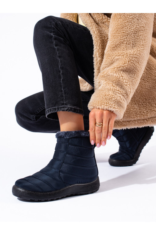 Tmavě modré sněhule dámské ke kotníkům Potocki