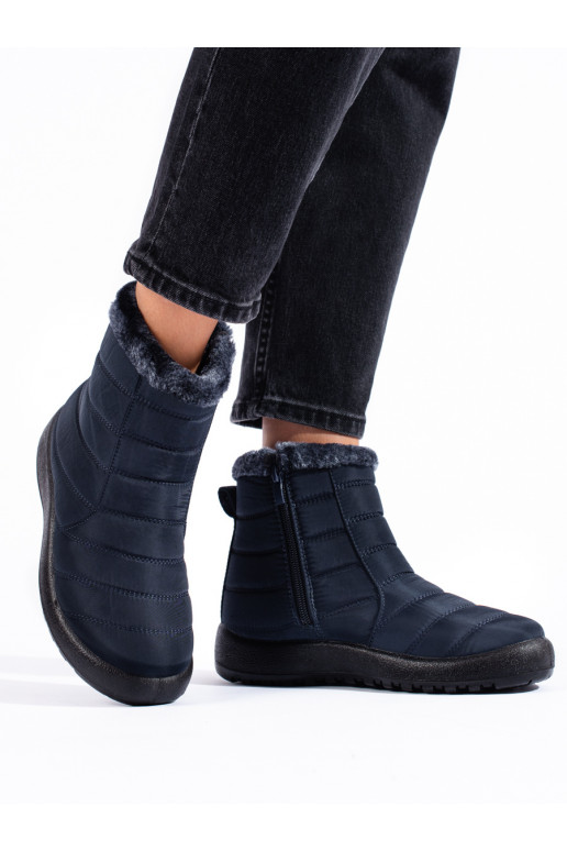 Tmavě modré sněhule dámské ke kotníkům Potocki