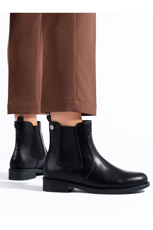 Černé dámské kotníkové boty štibletky