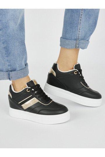 Černé tenisky se skrytým klínem 2