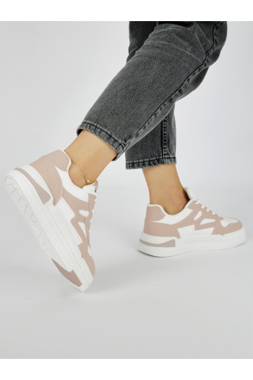 Růžové sneakersy dámské na platformě 2