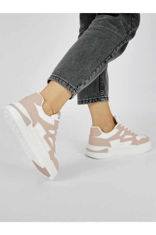 Růžové sneakersy dámské na platformě