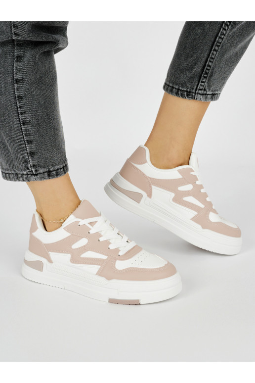 Růžové sneakersy dámské na platformě