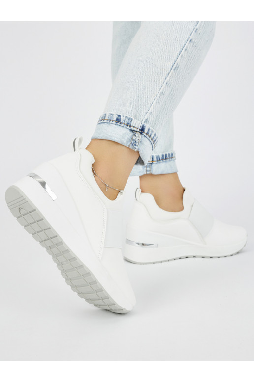 Bílé sneakersy dámské na klínku