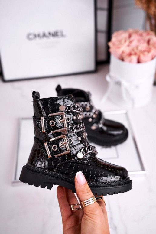 Juodos spalvos Moteriški batai