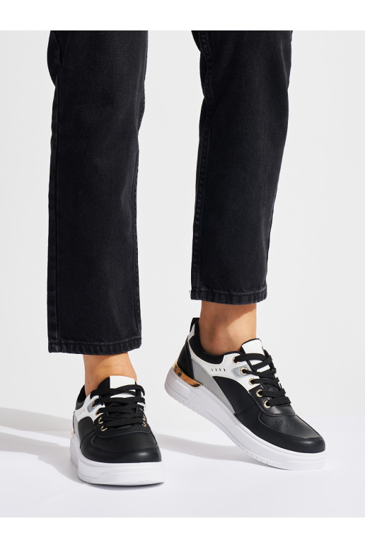 Černé boty sportovní na platformě