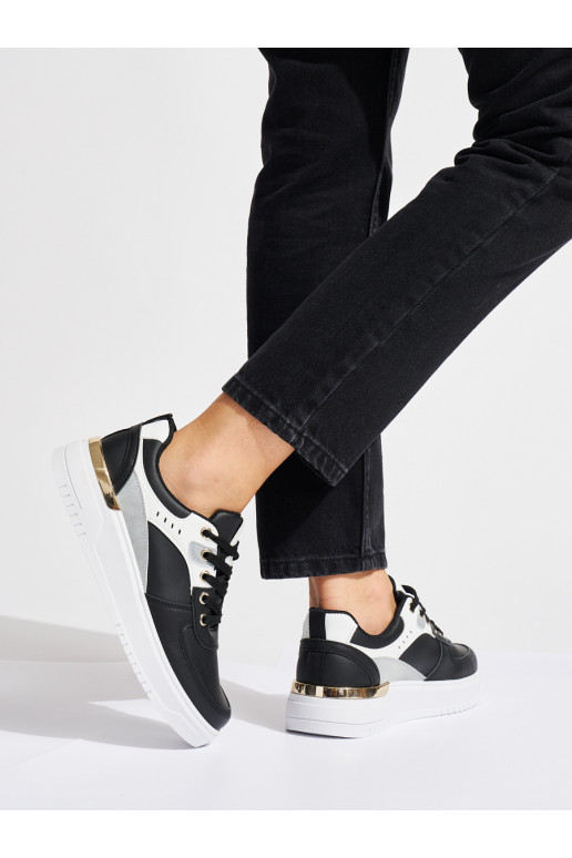 Černé boty sportovní na platformě