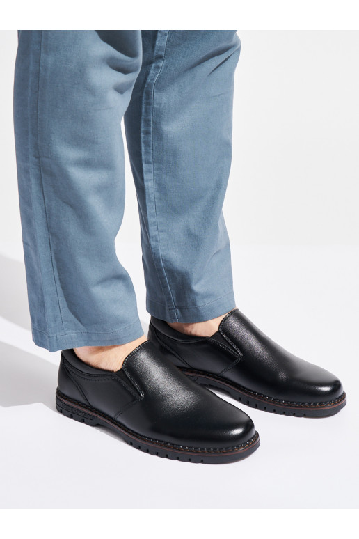 Pánské černé polobotky nazouvací