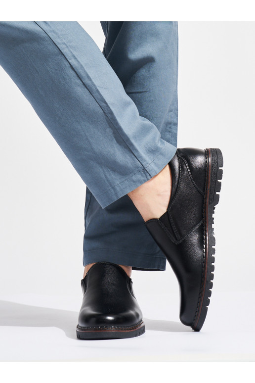 Pánské černé polobotky nazouvací