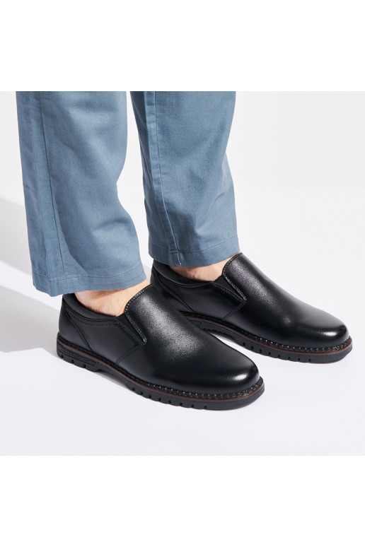 Pánské černé polobotky nazouvací