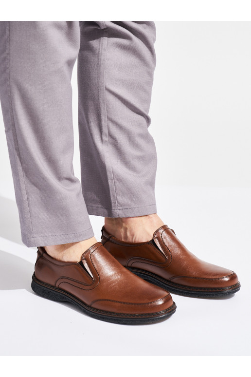 Pánské hnědé polobotky nazouvací