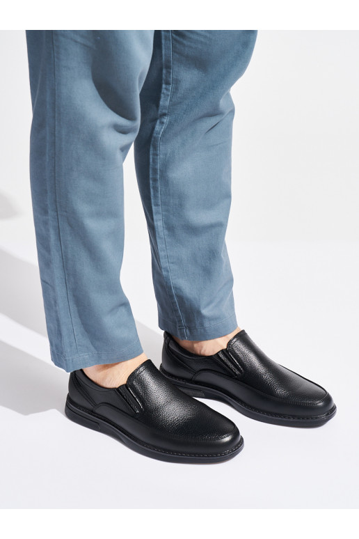 Pánské černé nazouvací polobotky