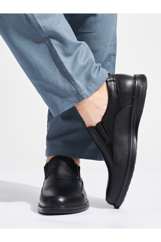 Pánské černé nazouvací polobotky