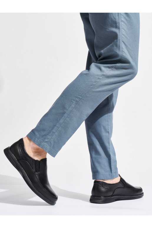 Pánské černé nazouvací polobotky