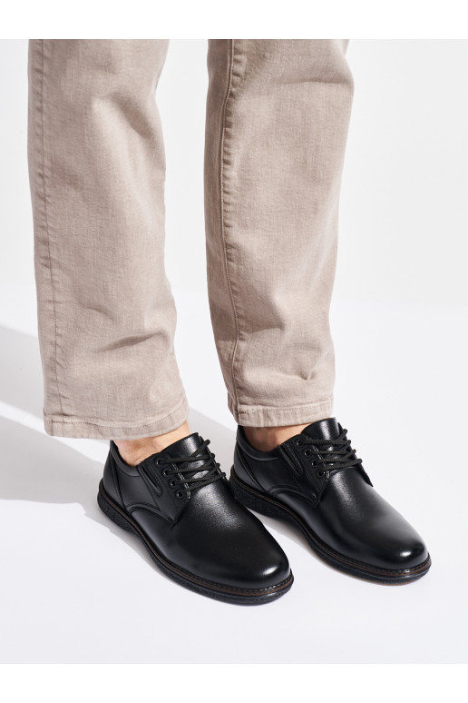 Pánské černé polobotky šněrovací