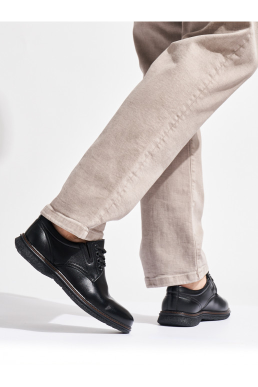 Pánské černé polobotky šněrovací