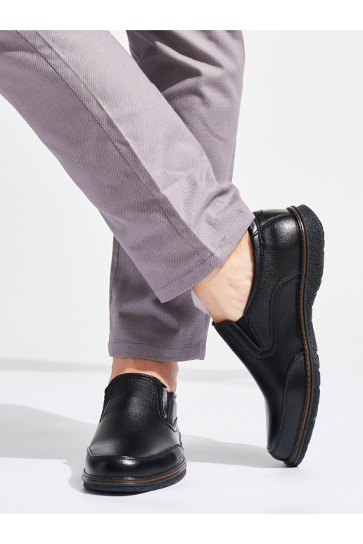 Pánské černé nazouvací polobotky