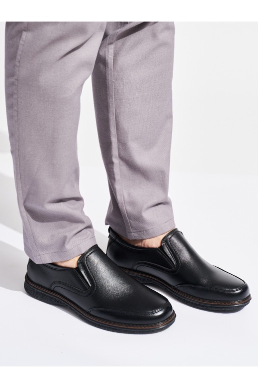 Pánské černé nazouvací polobotky